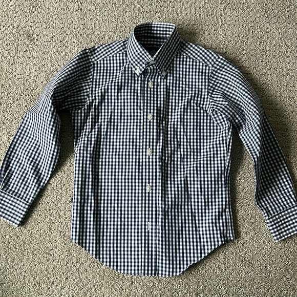 Brooks Brothers Other - Boys blue checked Brooks brothers shirt Sz XS